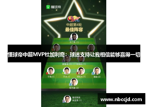 懂球帝中超MVP杜加利奇:球迷支持让我相信能够赢得一切
